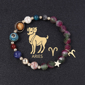 Tinkers Zodiac Gemstone Bracelet – Natural Stone, All 12 Signs
