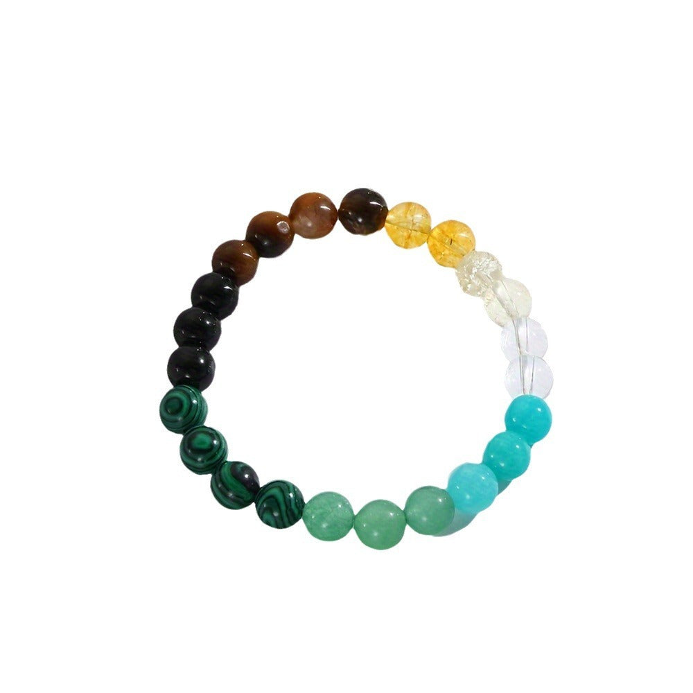 Tinkers Triple Stone Energy Bracelet – Citrine, Dongling & Malachite