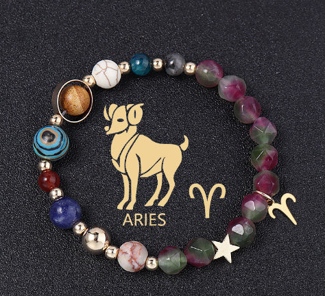 Tinkers Zodiac Gemstone Bracelet – Natural Stone, All 12 Signs