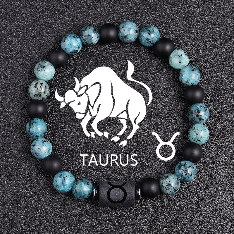 Tinkers Rare Obsidian Zodiac Bracelet Twelve Constellations