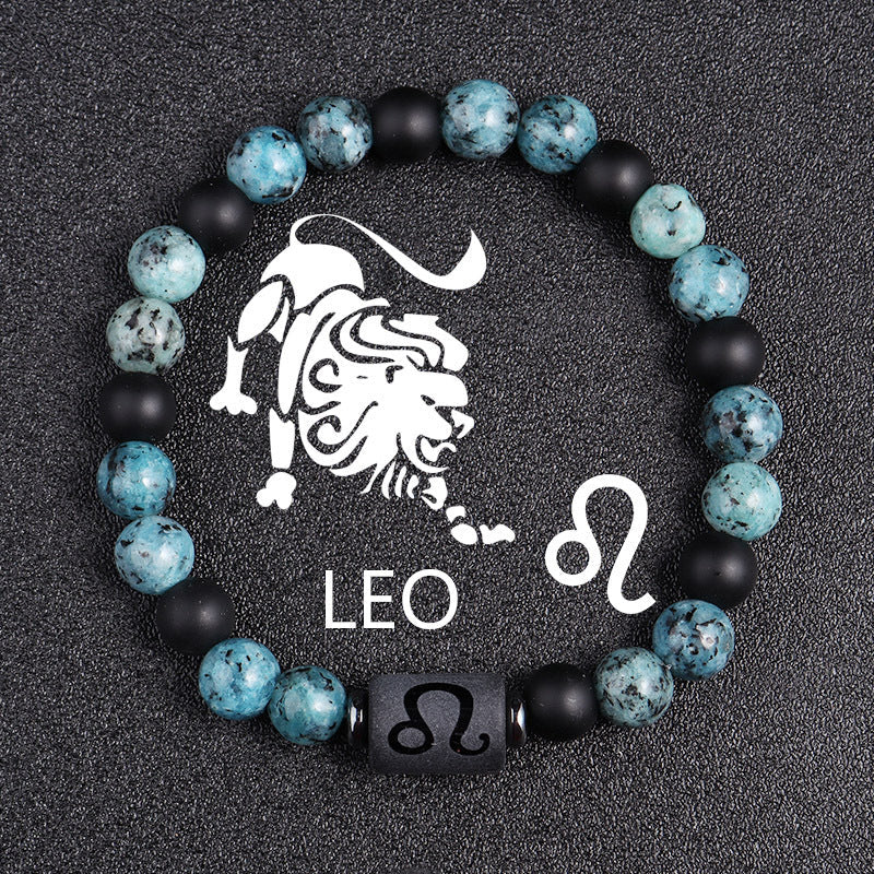Tinkers Rare Obsidian Zodiac Bracelet Twelve Constellations
