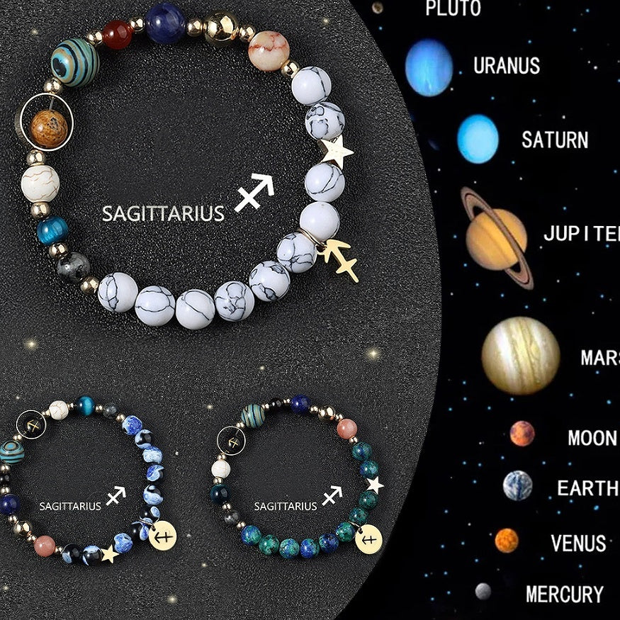 Tinkers Zodiac Crystal Bracelet Set – 3-Piece Stack, Your Sign, Your Stones