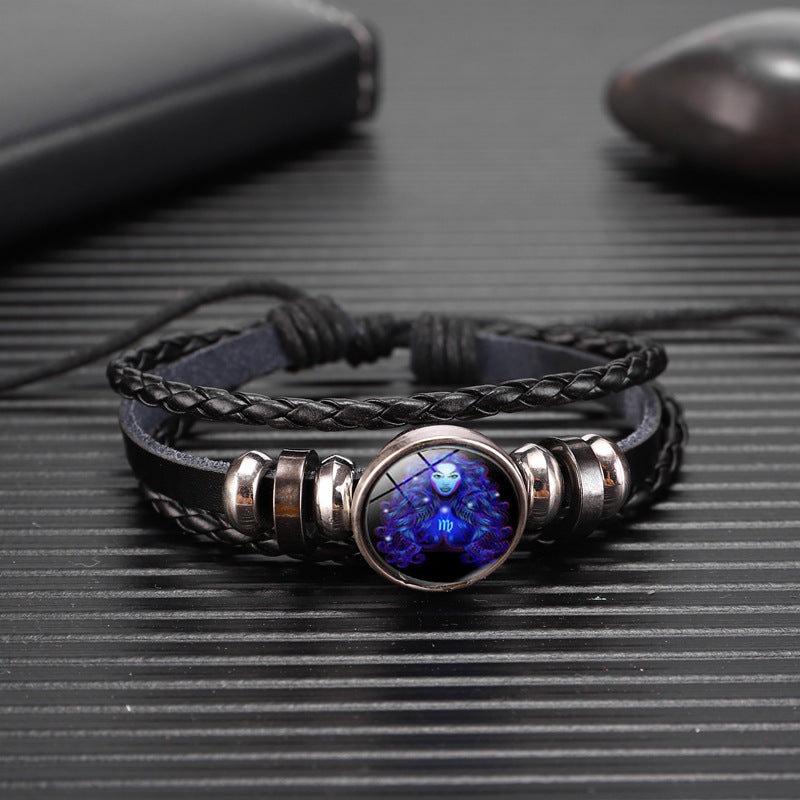 Zodiac Constellation Bracelet – Luminous Braided Design