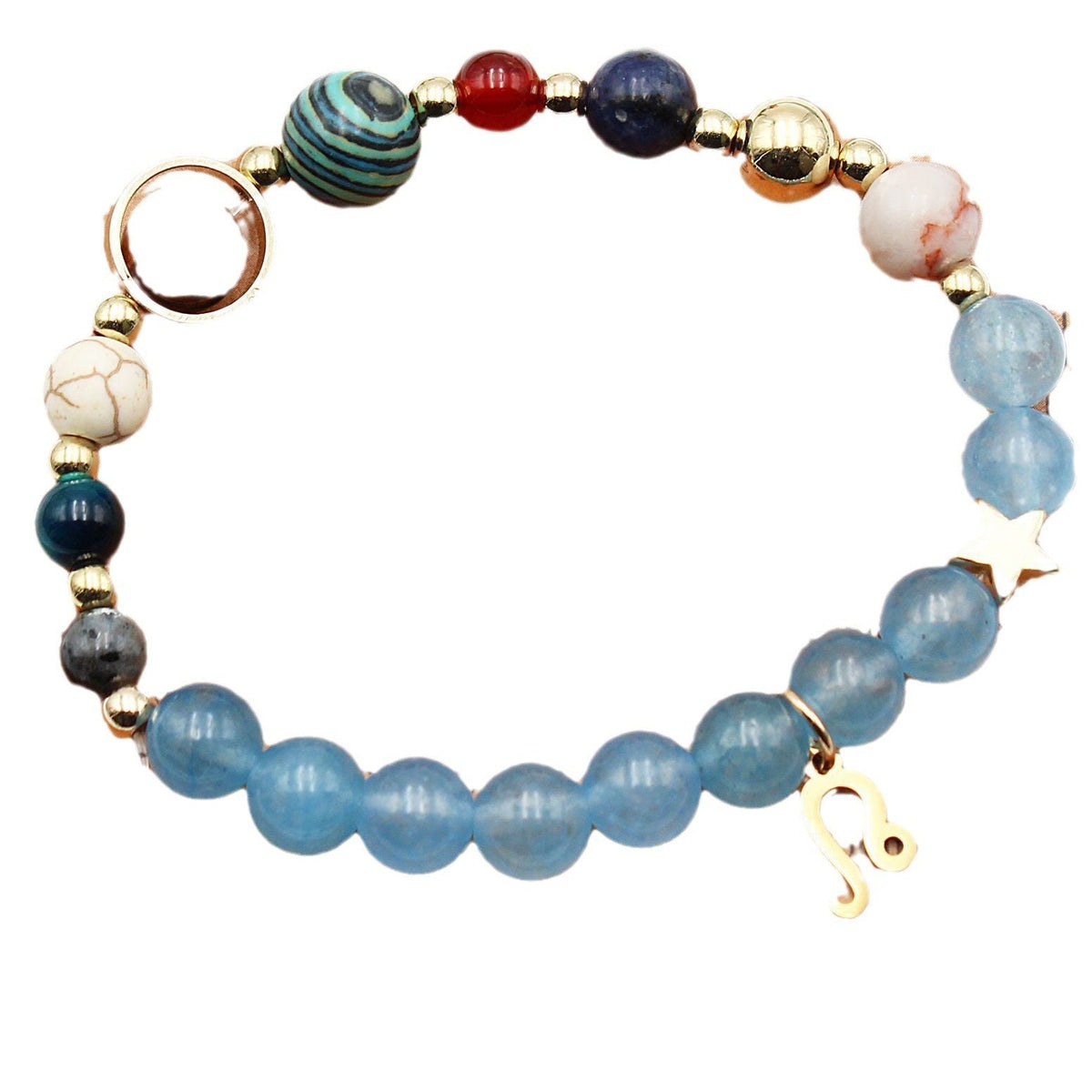 Tinkers Zodiac Natural Stone Bracelet — All 12 Constellations, 3 Stone Styles
