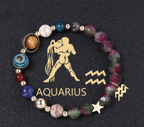 Tinkers Zodiac Gemstone Bracelet – Natural Stone, All 12 Signs
