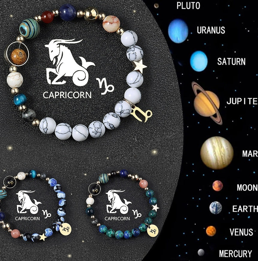 Tinkers Zodiac Crystal Bracelet Set – 3-Piece Stack, Your Sign, Your Stones