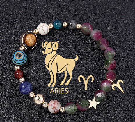 Tinkers Zodiac Gemstone Bracelet – Natural Stone, All 12 Signs