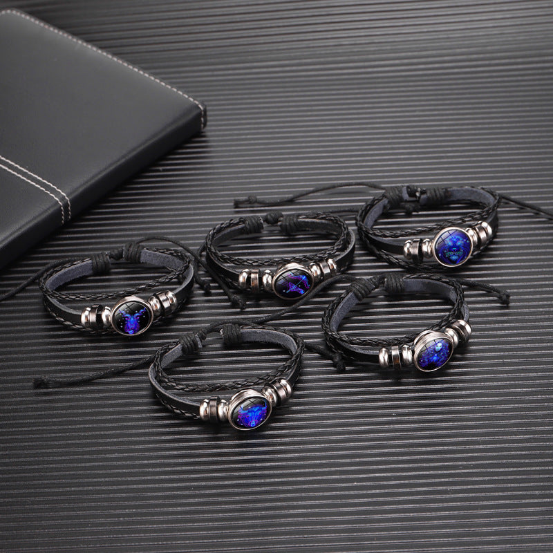 Zodiac Constellation Bracelet – Luminous Braided Design