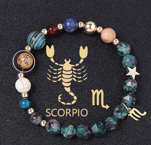 Tinkers Zodiac Natural Stone Bracelet – All 12 Constellations, Exclusive Edition