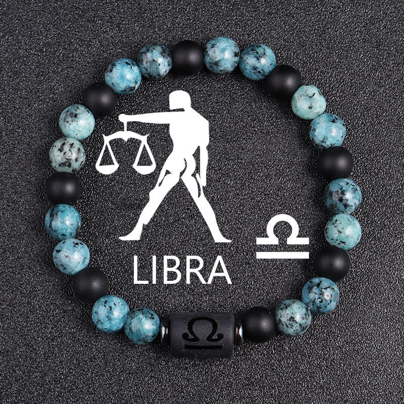 Tinkers Rare Obsidian Zodiac Bracelet Twelve Constellations