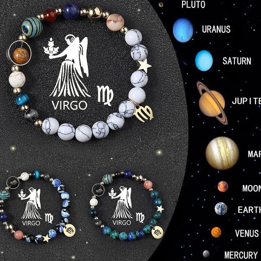Tinkers Zodiac Crystal Bracelet Set – 3-Piece Stack, Your Sign, Your Stones