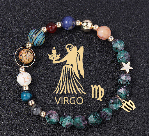 Tinkers Zodiac Natural Stone Bracelet – All 12 Constellations, Exclusive Edition