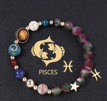 Tinkers Zodiac Gemstone Bracelet – Natural Stone, All 12 Signs