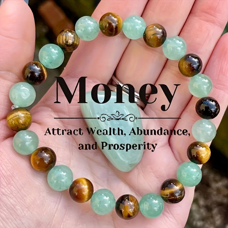 Tinkers Triple Stone Energy Bracelet – Citrine, Dongling & Malachite