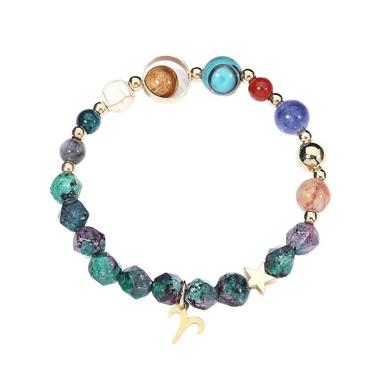 Tinkers Zodiac Natural Stone Bracelet – All 12 Constellations, Exclusive Edition