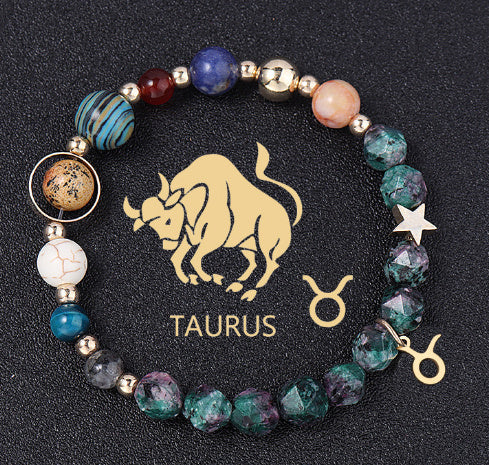 Tinkers Zodiac Natural Stone Bracelet – All 12 Constellations, Exclusive Edition