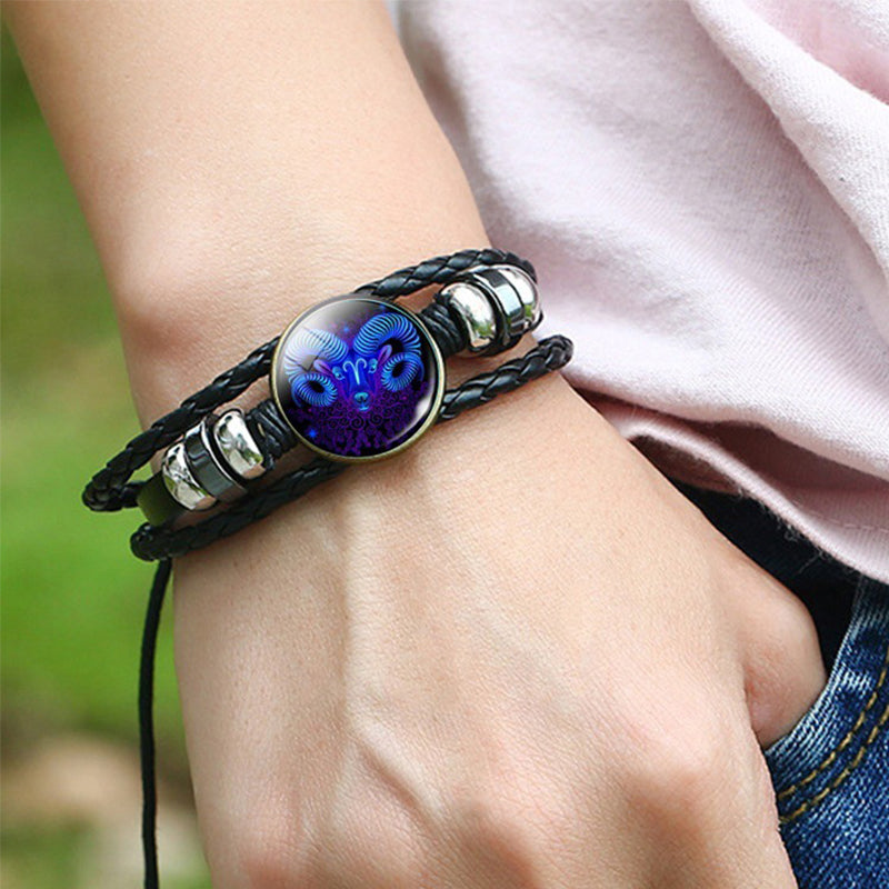 Zodiac Constellation Bracelet – Luminous Braided Design