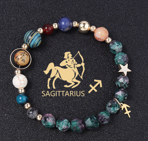 Tinkers Zodiac Natural Stone Bracelet – All 12 Constellations, Exclusive Edition