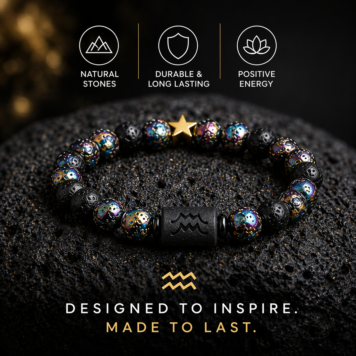 Zodiac Constellation Natural Stone Bracelet – All 12 Signs
