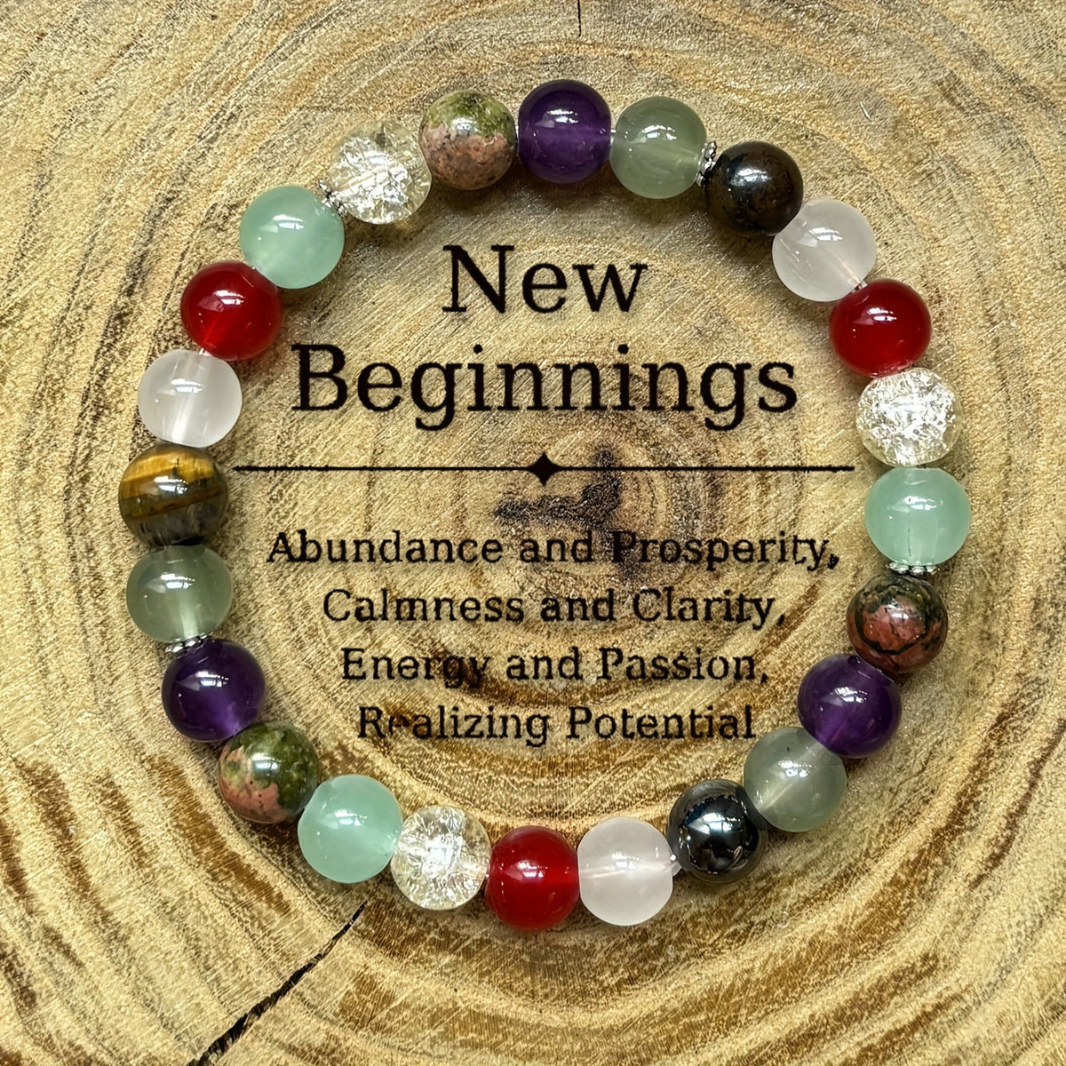 Popular Crystal Opal Beads Bracelet Unisex Signature 8mm