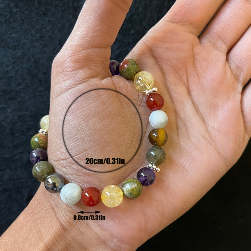 Popular Crystal Opal Beads Bracelet Unisex Signature 8mm