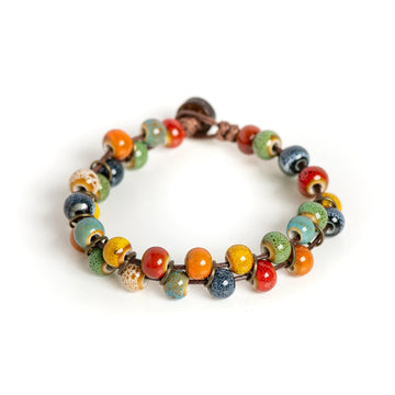 Tinkers Vintage Ceramic Bead Bracelet – Petite Fit, Boho Soul