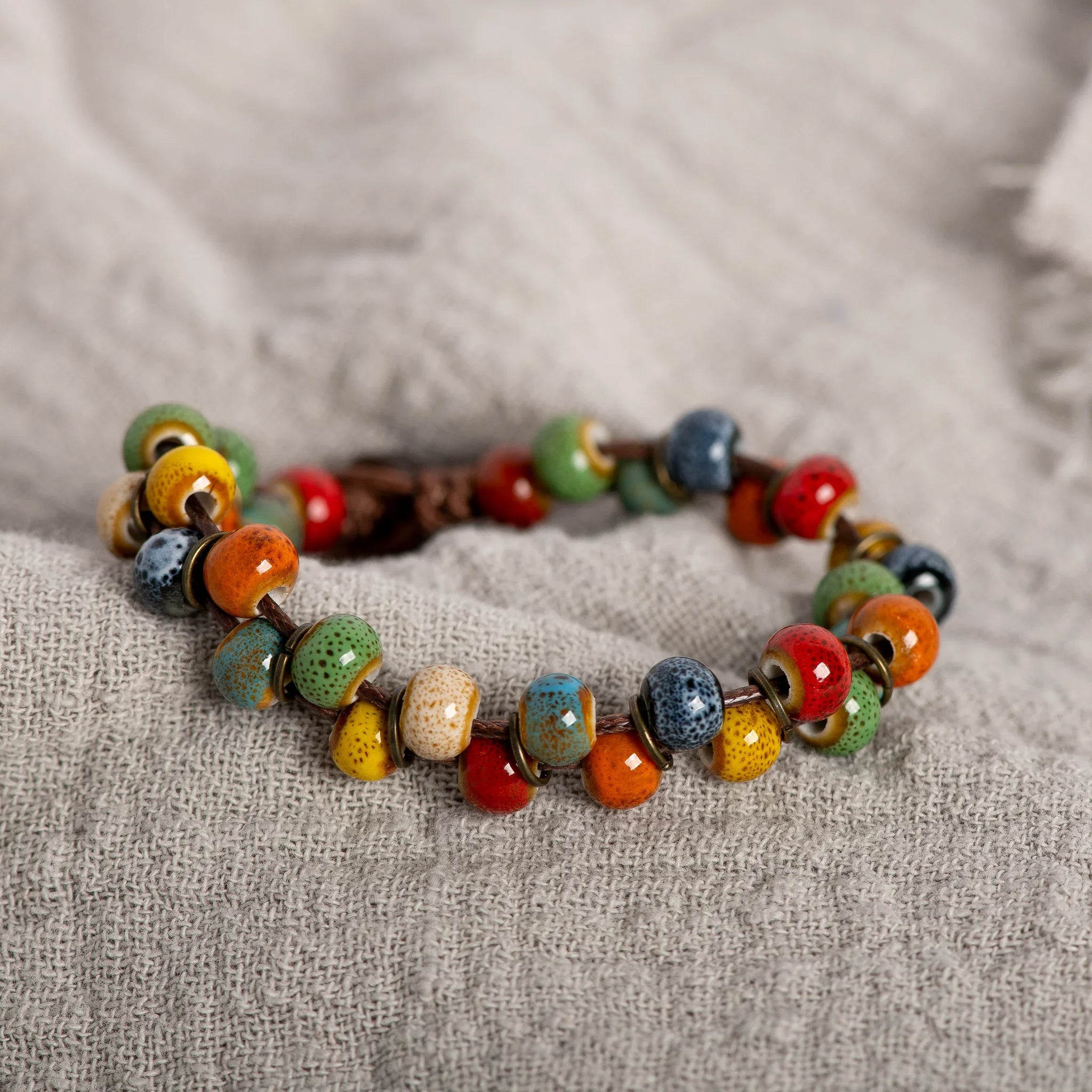 Tinkers Vintage Ceramic Bead Bracelet – Petite Fit, Boho Soul