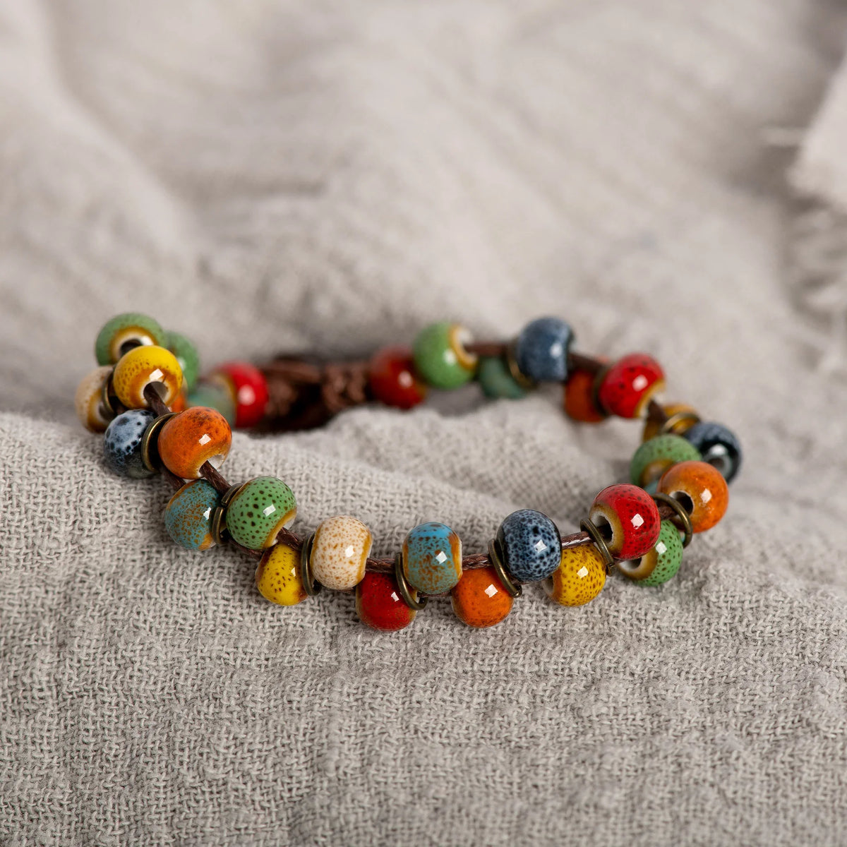 Tinkers Vintage Ceramic Bead Bracelet – Petite Fit, Boho Soul