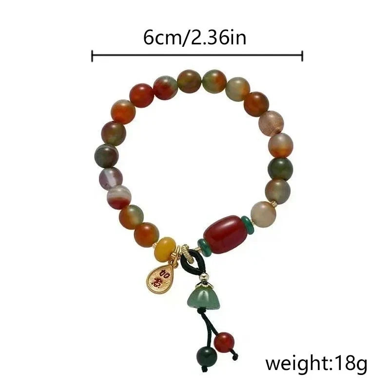 Tinkers Lily Valley Natural Stone Bracelet – Blooming Bell & Lucky Drop Charm