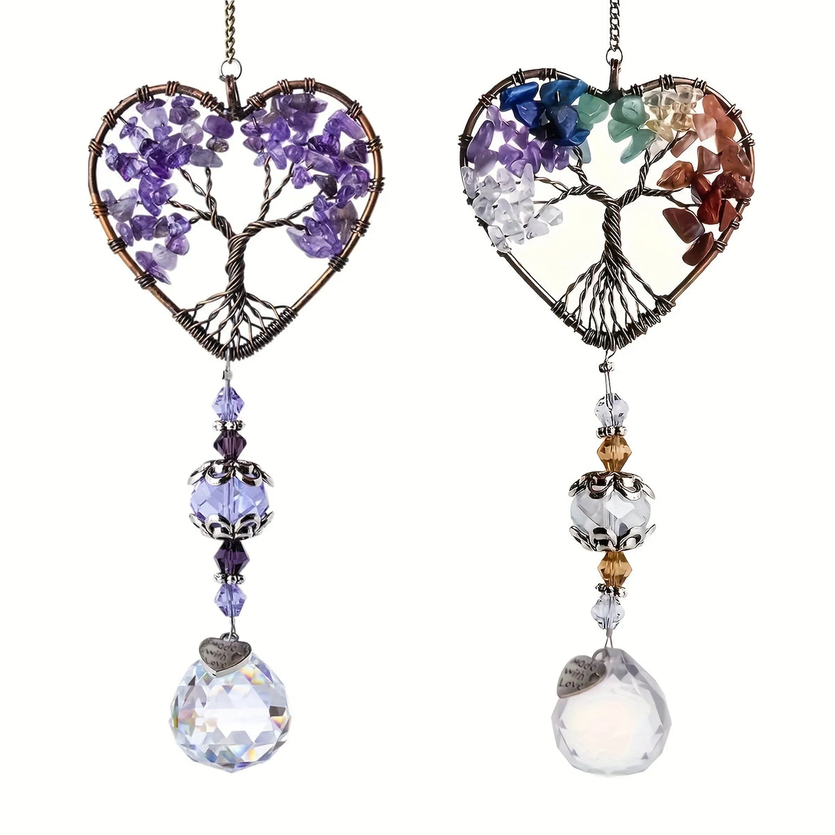 Rainbow Crystal Tree Of Life Suncatcher