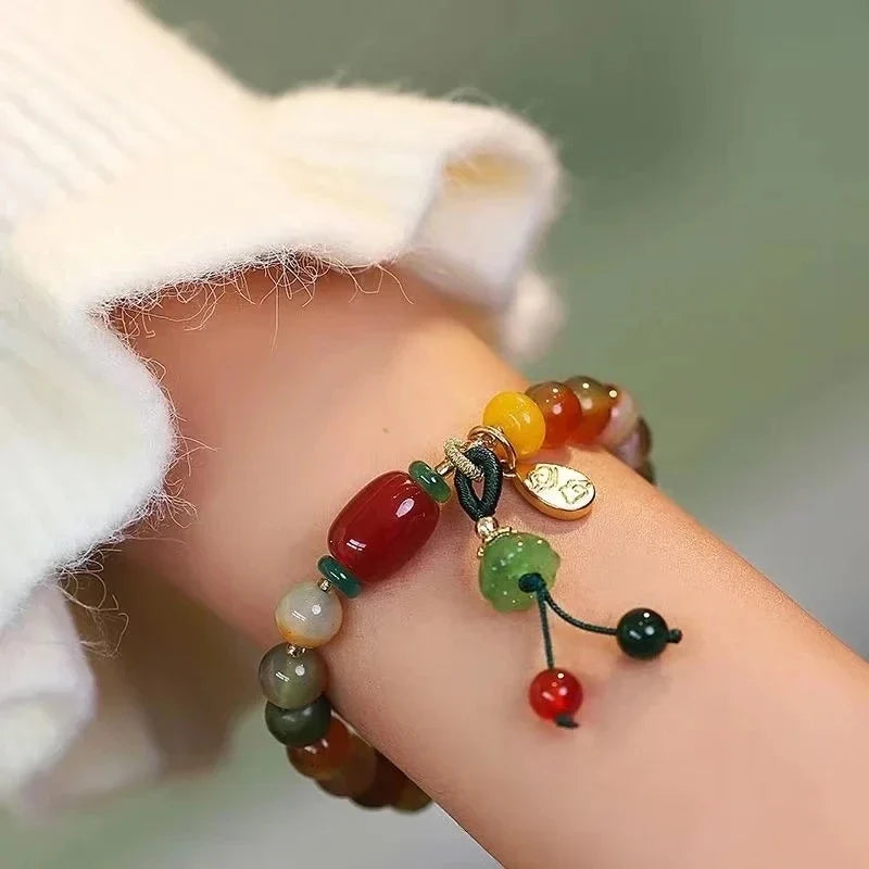 Tinkers Lily Valley Natural Stone Bracelet – Blooming Bell & Lucky Drop Charm