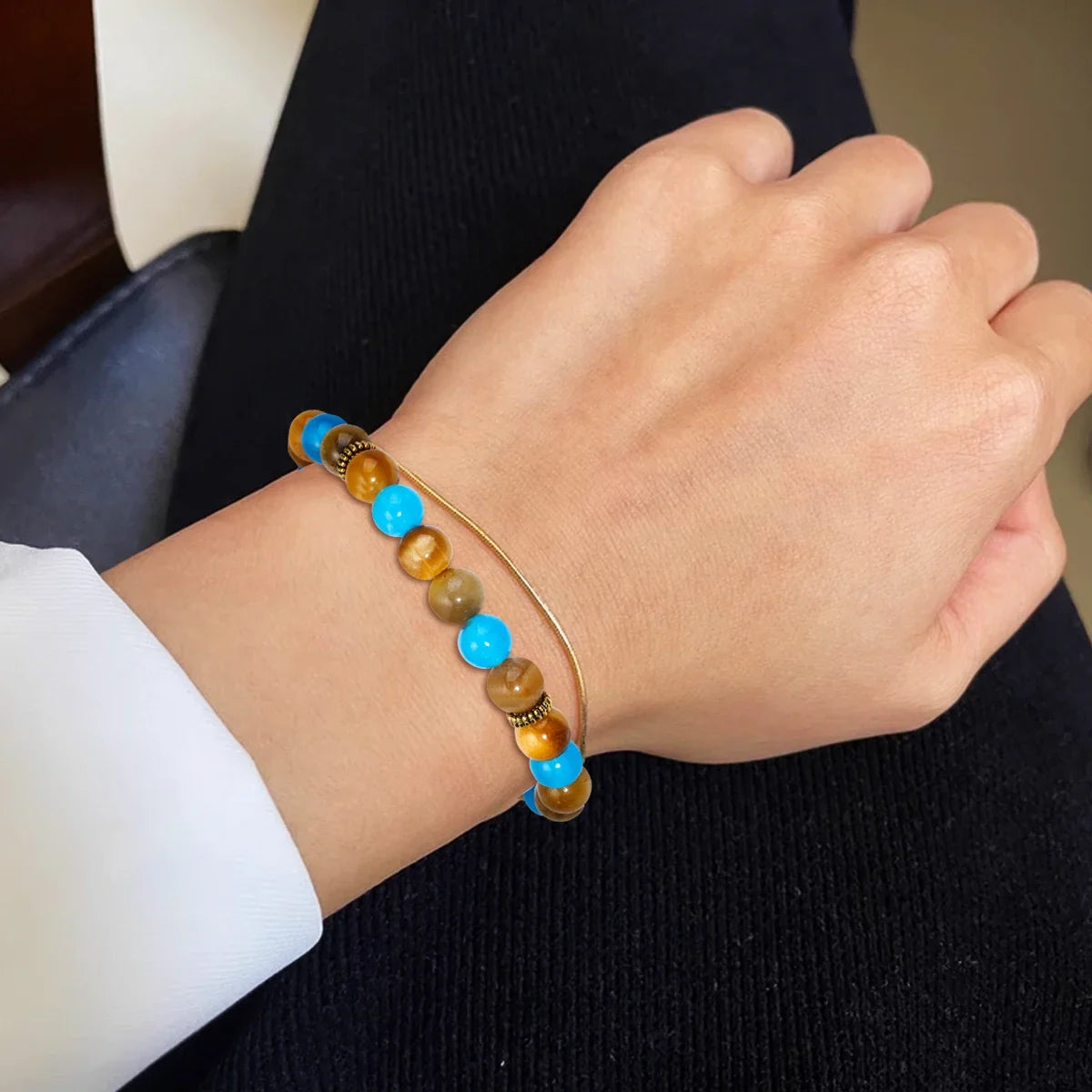 Tinkers Protection Stone Bracelet Citrine Tiger Eye Elite