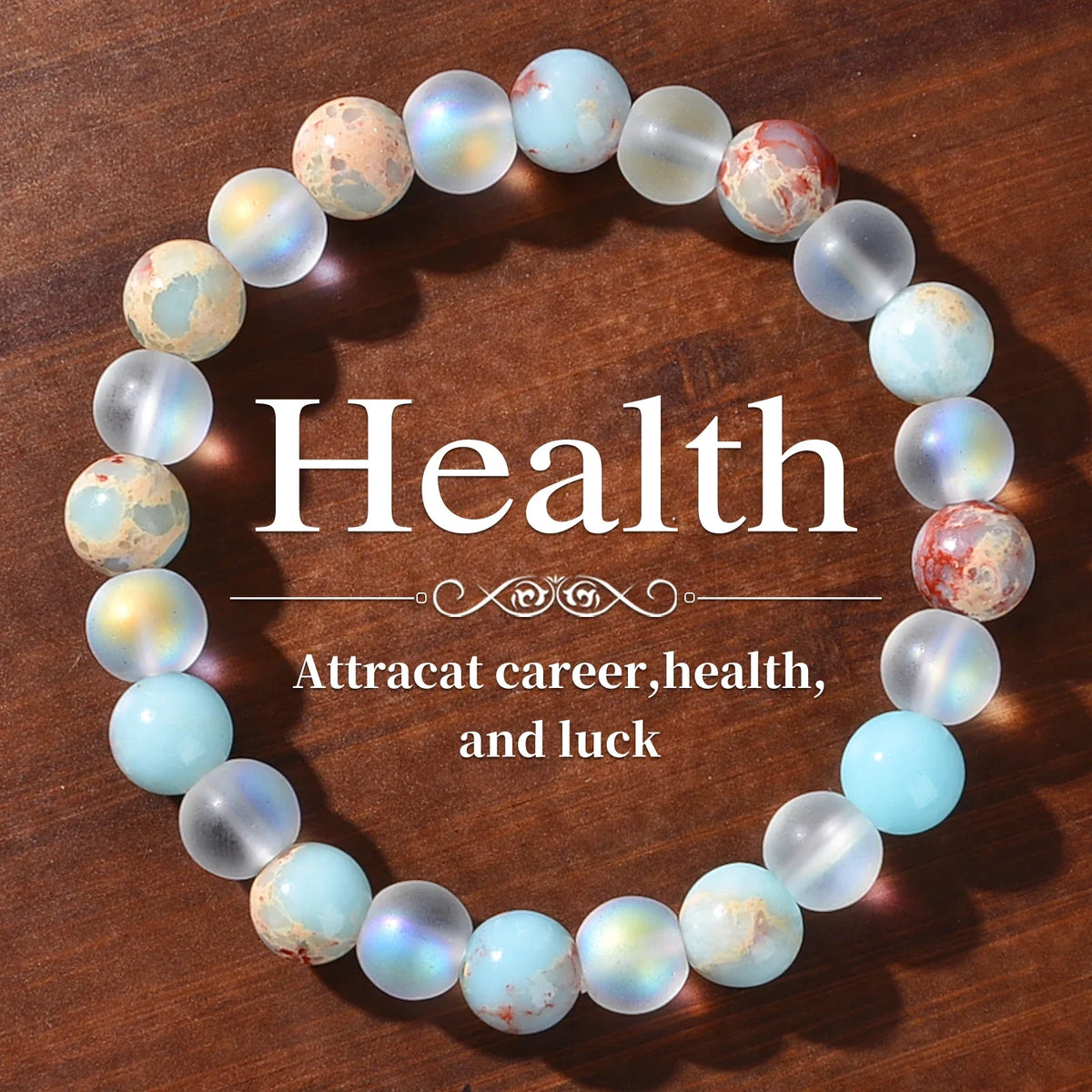 Aura Quartz Ocean Sediment Beaded Bracelet Signature