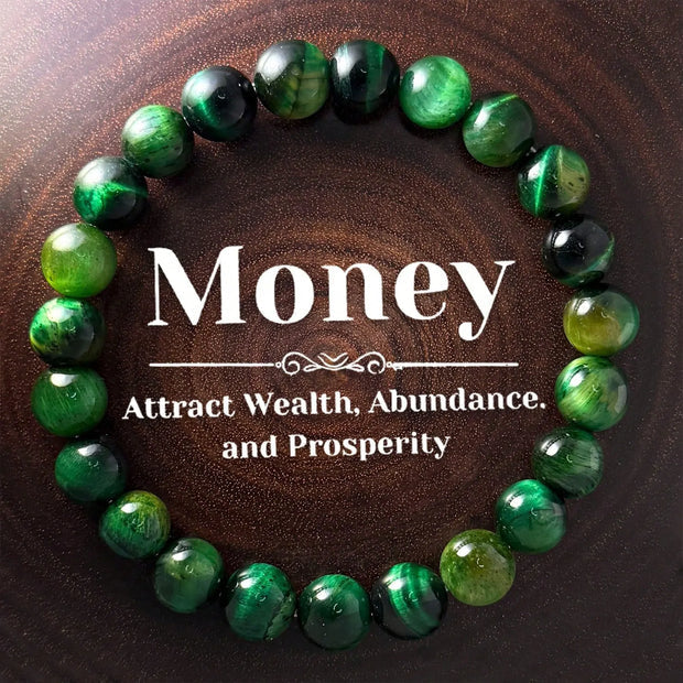 Natural Tigereye Crystal Beaded Bracelet