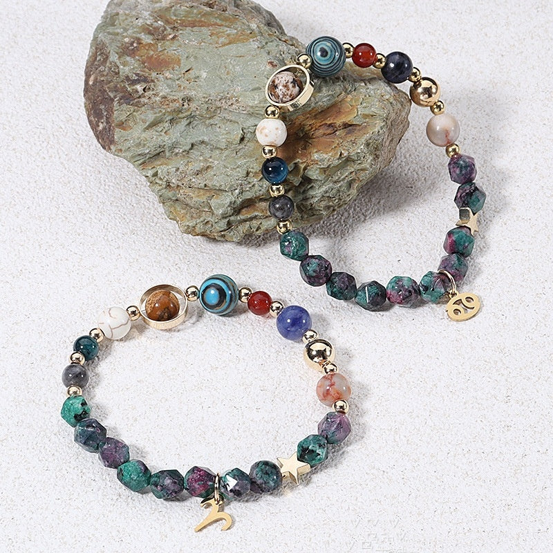 Tinkers Zodiac Natural Stone Bracelet – All 12 Constellations, Exclusive Edition