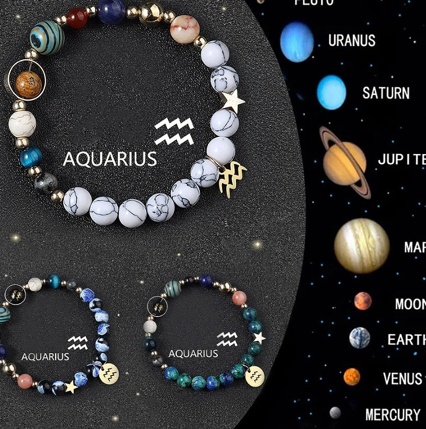 Tinkers Zodiac Crystal Bracelet Set – 3-Piece Stack, Your Sign, Your Stones
