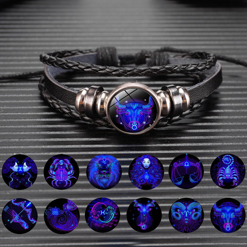 Zodiac Constellation Bracelet – Luminous Braided Design