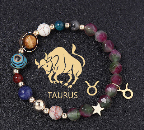 Tinkers Zodiac Gemstone Bracelet – Natural Stone, All 12 Signs