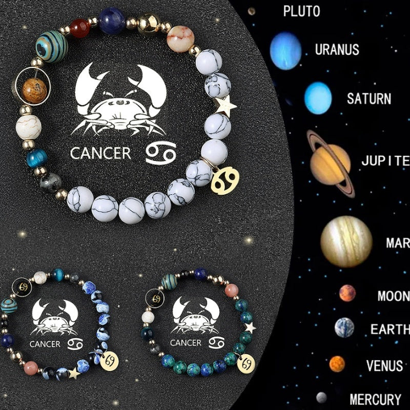 Tinkers Zodiac Crystal Bracelet Set – 3-Piece Stack, Your Sign, Your Stones