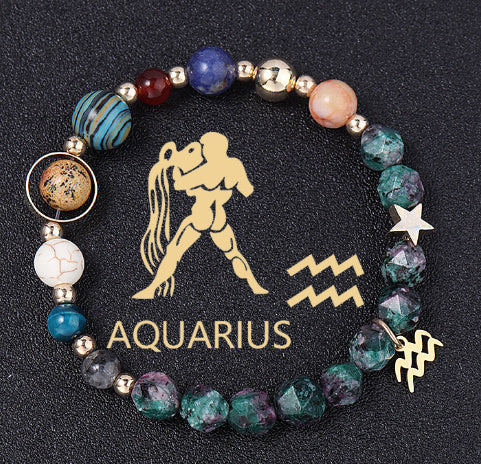 Tinkers Zodiac Natural Stone Bracelet – All 12 Constellations, Exclusive Edition