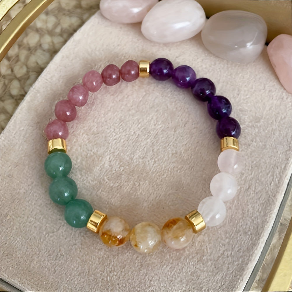 Tinkers Triple Stone Energy Bracelet – Citrine, Dongling & Malachite
