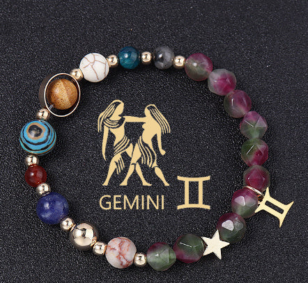Tinkers Zodiac Gemstone Bracelet – Natural Stone, All 12 Signs