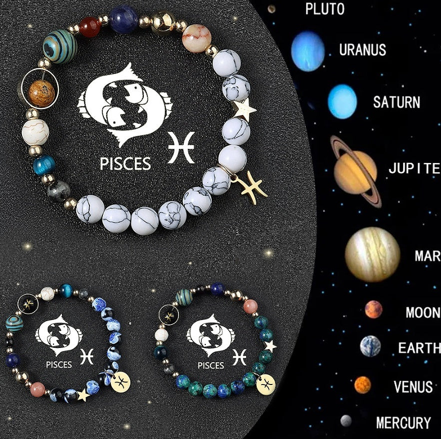 Tinkers Zodiac Crystal Bracelet Set – 3-Piece Stack, Your Sign, Your Stones
