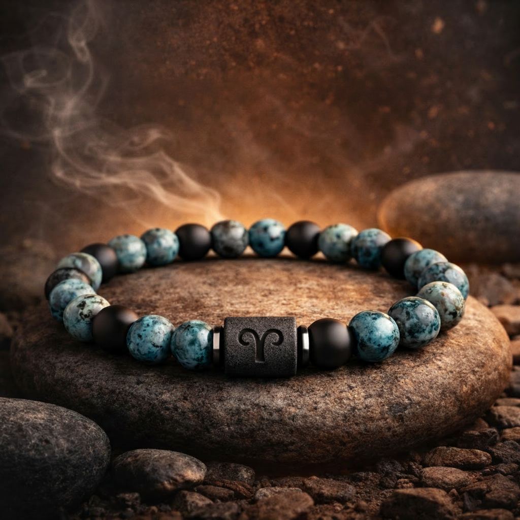Tinkers Rare Obsidian Zodiac Bracelet Twelve Constellations